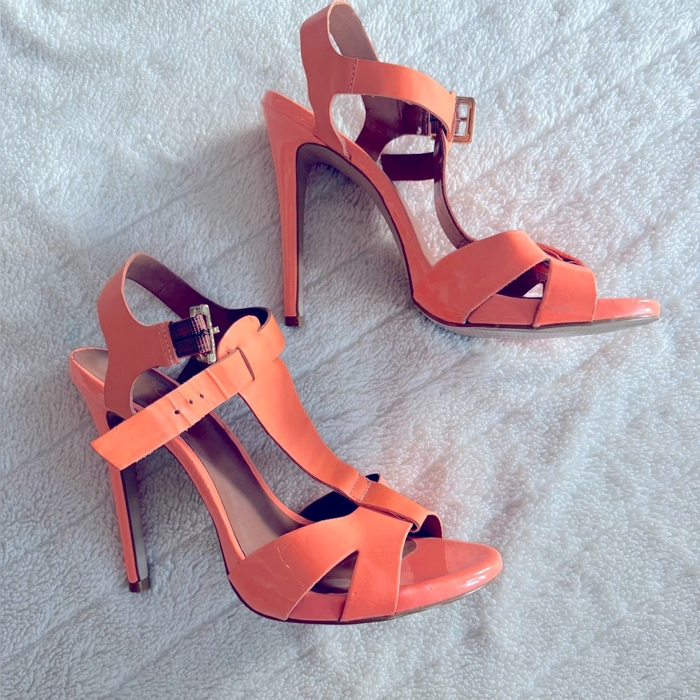 ALDO Vibrant Coral Strappy 5” Heels